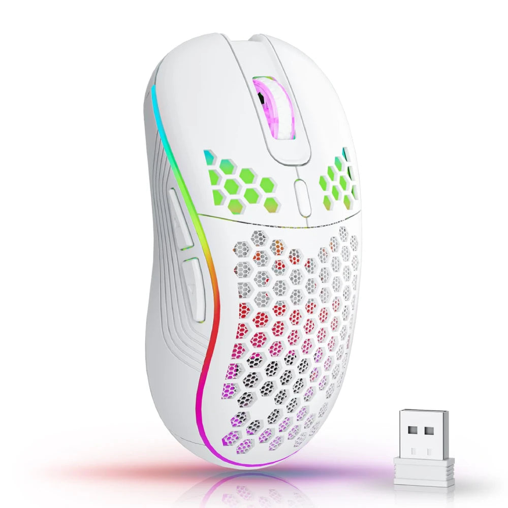 M2 Wireless RGB Gaming Mouse Ergonomic Design Adjustable DPI